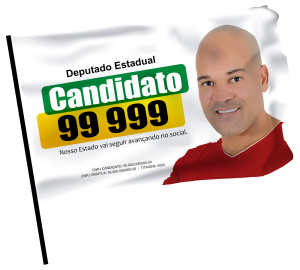 Bandeiras em tecido e haste med. 100x70 cm  100x70cm    