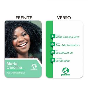 Crachá frente e verso PVC 75mm  4X4   