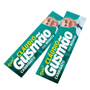 Eleições 2024 Adesivos 20x7 cm  20x7 4x0 Brilho Corte Reto 